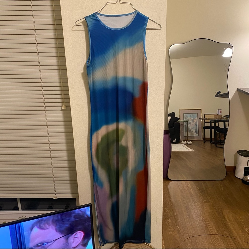 tie dye maxi dress